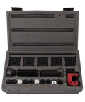 165 Master Inline Flaring Kit For Brake Lines With Double And Single Flares displayed in open gray tool case
