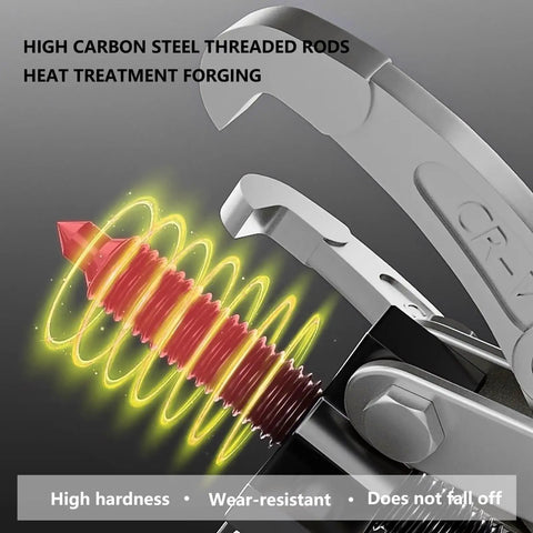 Close-up of Hardcore Heavy Duty Gear Extractor Tool With Three Jaw Bearing Puller, highlighting high carbon steel threaded rods.