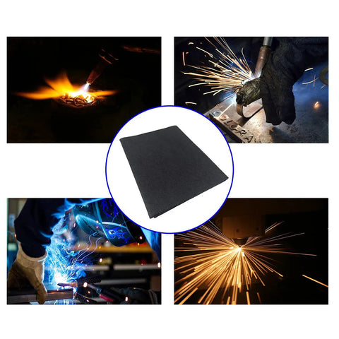 Heavy Duty Built Tough Welding Blanket Fireproof Withstand Up To 1800F Heat Resistant Carbon Felt For Welders, 12x26 inches