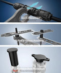 8AWG Solar Panel Connectors Built To Haul Big Power For PV Systems 1500V DC 70A Heavy Duty MC4 Compatible Cables quick assembly
