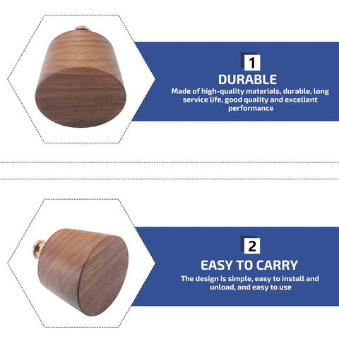 5cm Walnut Wood Cone Cabinet Knobs Drawer Pull Handles For Wardrobe And Kitchen Cabinets Dope Durable Furniture Hardware Upgrade
