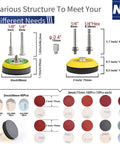 All In One Pro Grade Sanding Discs Kit With 2 Inch And 3 Inch Backer Pads Includes 100 Pieces Of 3 Inch Discs From P80 To P3000