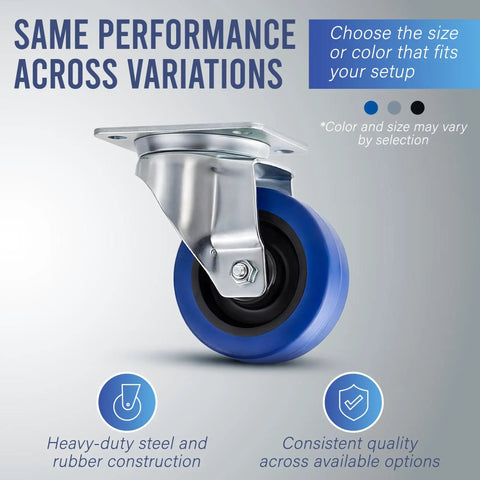 Hardy As Nails Single Nonbraked Caster Wheel showing heavy-duty steel and rubber construction for roadcases.