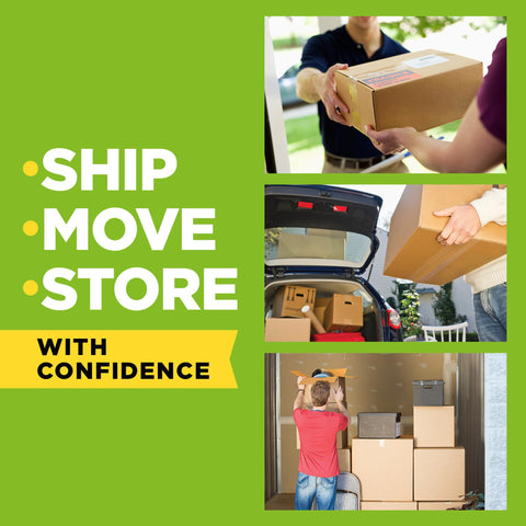 Smooth Operator Clear Shipping Packing Tape With Heavy Duty Dispenser For Quick Box Sealing And Fast Rollout In Bulk Six Pack Supply For Straight Ahead Warehouse Jobs image showing box handling for shipping and moving.