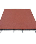 Interlocked Outdoor Rubber Tiles 20x20 Inch 1 Inch Thick For Playground And Backyard Gym Flooring Non Slip Water Permeable Safety Pavers