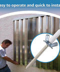 Heavy Duty Hurricane Anchor Kit Set For Fixing Shutter Panels Storm Panels And Sliding Glass Doors Plywood Compatible