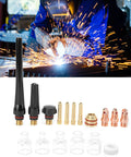 Upgrade Your Argon TIG Welding Game With This Premium WP 17 18 26 Torch Accessories Kit featuring nozzles and glass cups.