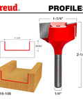 Freud Pro Grade Spoilboard Surfacing and Mortising Bit for CNC, Handheld, and Table Routers, showing dimensions and design
