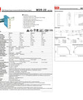 High Efficiency AC DC Din Rail Power Supply 15 Watts 5 Volts 3 Amps with technical specifications and wiring diagrams.