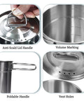 Two In One Camping Cup Set With 33oz Big Cup And 24oz Small Cup, 304 Stainless Steel Food Grade Cups, Vented Lid details