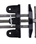 Premium Cast Iron Table Vise With Quick Opening Woodworking Clamp Tool featuring durable steel body and release handle.