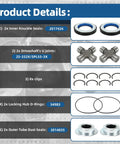 Product details for Badass Heavy Duty Front Axle Shaft And U Joint Plus Knuckle Vacuum Seal Hub O Ring And Dust Seals Kit.