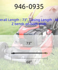 Lawn mower with overlay of Transmission Shift Cable Replacement For MTD Cub Cadet Craftsman Ryobi Troy Bilt Bolens, 73 inch cable 68 inch conduit.