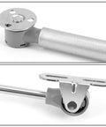 Damn Solid 10 Pack 100N Gas Struts Smooth Pneumatic Cabinet Door Lift Supports showing silver steel end fittings and mounting plate.