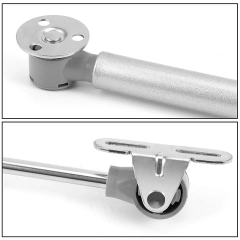 Damn Solid 10 Pack 100N Gas Struts Smooth Pneumatic Cabinet Door Lift Supports showing silver steel end fittings and mounting plate.