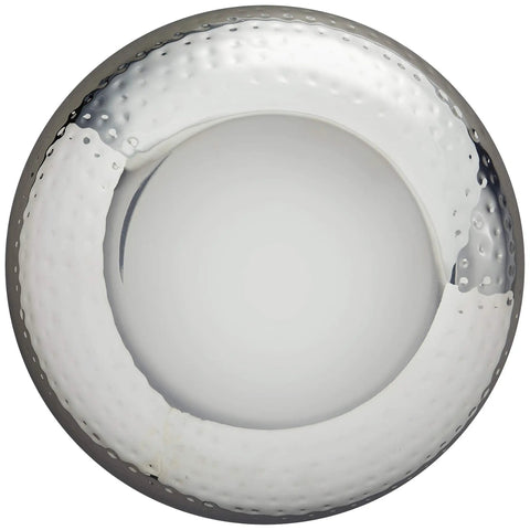 Heavy Duty Double Wall Insulated Stainless Steel Serving Bowl With Hella Sharp Hammered Finish Keeps Food Hot Or Cold 11 5 Inch top view showing hammered design.