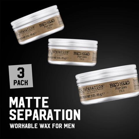 Matte Separation Workable Hair Wax For Men With Beast Hold And Anti Humidity Travel Friendly 3 Pack Provides Definition Without Shine