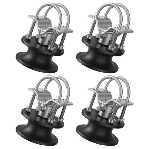 Premium Heavy Duty Nylon Sliding Gate Rollers Four Pack Cantilever Rolling Hardware showing durable nylon rollers with galvanized steel components.