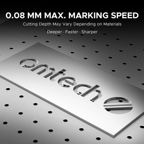 Top Shelf 30 Watt Mopa Fiber Laser Engraver With Red Dot Guide And LightBurn Compatibility For Killer Metal Color Marking On A Generous 7 X 7 Inch Work Area That Actually Hits Different, showcasing engraving detail on metal.