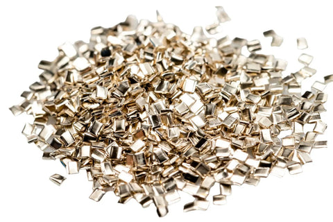 Hard Silver Solder Chips 3 Grams Approx 2000 Pieces 0.5 By 1.0 By 0.25mm Tiny Lead Free Cadmium Free Made In USA For Precision Electronics Soldering