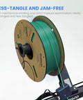 Premium Beige PLA 3D Printer Filament 1.75mm 1KG on a spool, arranged for less tangling and jam-free use.