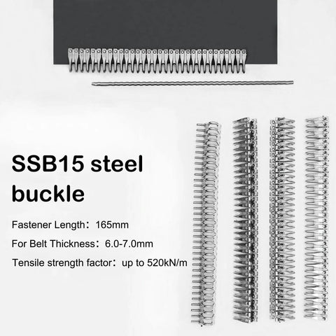 Six Point Eight Inch Lacing Splice Belt Fastener Set Two Piece Stainless Steel Rivet Fasteners for Baler Belts With Pins