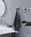 Tough As Nails Chrome Stainless Steel Robe Hooks Set 3 Pack Wall Mounted Towel Coat Hangers For Bathroom And Kitchen Rustproof