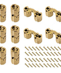 Hidden Brass Barrel Hinges Set 10 Pieces 8mm By 18mm Concealed Cabinet Hardware With 180 Degree Opening And 40 Screws