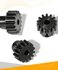 Three-Piece 32P Pinion Gear Set Hardened Steel 3.175mm Shaft 45 Pitch 13T 14T 15T 0.8M For 1 By 10 Scale RC Cars Upgrade