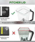 Replacement Lid For 72 Oz Blender Pitcher Compatible With A Wide Range Of Models With A Snap Tight Seal No Spill Keeps Your Blends Fresh And Ready For Everyday Kitchen Use And Quick Grab And Go Smoothies, clear polycarbonate lid with handle extension
