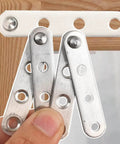 360 Degree Door Pivot Hinge Set For Furniture Cabinets Premium Stainless Steel Durable Invisible Support Hinge shown in hand