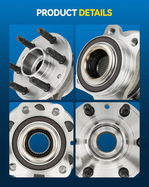 Front Wheel Hub Assembly For 4WD Chevy Colorado 2015 To 2022 And GMC Canyon 2015 To 2022 6 Lug Hub Bearings 515167 close-up view