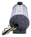 Heavy Duty Electric Hydraulic Trailer Brake Actuator 1000 Psi rear view showing wiring harness and caution label.