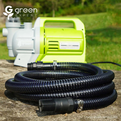 1 Inch ID PVC Suction Hose With Foot Valve Non Return Assembly 13 Foot Length All In One Pump Inlet Kit For Shallow Well Pumps