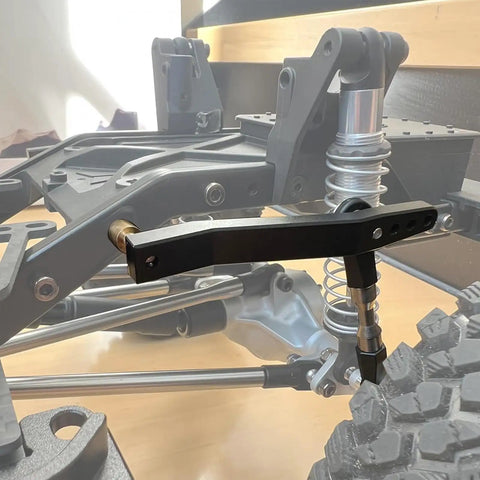Rear Sway Bar And Anti Tilt Link Kit For 1 By 10 RC Crawlers Aluminum Alloy on Axial Wraith RR10 chassis detail view