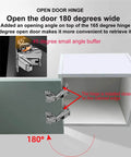 180 Degree Frameless Cabinet Hinges With Soft Close For Quiet Smooth Closure Nickel Plated Steel Concealed Hydraulic Adjustable Mechanism Full Overlay Design Durable Cold Rolled Steel No Fuss Install 2 Pack shown installed on cabinet door