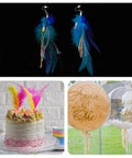Dark Blue Rooster Saddle Hackle Feathers 50 Pcs Bulk Natural Craft Feathers 2.8 Inch To 5.5 Inch For Jewelry, cake, and balloons