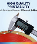 Caliper measuring Easy PLA 1.75mm 3D Printer Filament Red, 1kg Cardboard Spool, Dimensional Accuracy Plus Minus 0.02mm