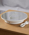 Stupendous Electric Rotating Display Stand With 360 Degree Turntable Rotation For Professional Jewelry Photography and Small Item Filming Featuring A Rock Stable Round Base To Crank Up Your Product Shots with mirrored surface and jewelry.