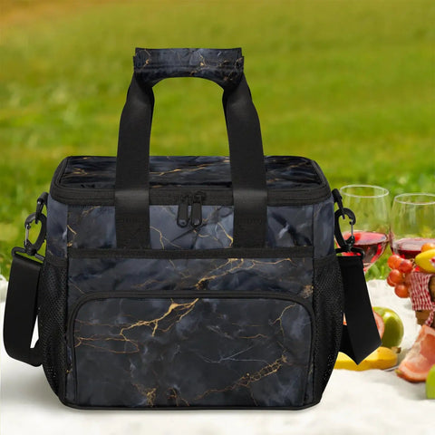 Front view of Insulated Picnic Backpack For Work Beach And Travel with thick insulation and soft lining, outdoor setting.