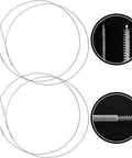 Four Piece Long Tube Brush Set For Cleaning Feeding Tubes And Straws 32 Inches Reach Nylon Bristles Soft Head Great For Narrow Passages And Stubborn Residue Easy Reach Cleaning Tool, stainless core close-up