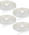 Pro Grade Shower Door Strip Seals For Glass Panels 7/32 By 98.4 Inch Rolls Leak Stoppers in clear PVC, four rolls.