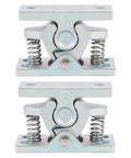 Spring Loaded Door Stop And Lock Catch Pair with dual roller design, zinc alloy, ideal for boat, RV, trailer, yacht strong hold and quiet operation.