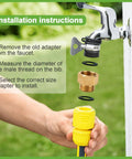 Installation instructions for 1-1/16 Inch Fine Thread Female To Three Quarter GHT Male Backflow Preventer Adapter For Hose Bibs And Vacuum Breaker Fittings Outdoor Faucet To Garden Hose Connector Brass Construction No Fuss Rust Resistant