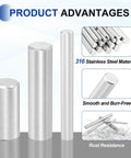 316 Stainless Steel Dowel Pins, 12 Pcs, 6x12 Mm Cylindrical Shelf Support Pins For Machine Building and DIY Projects