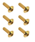 Titanium Button Head Socket Cap Screws M6x12 15 20 25 30 35mm Set Of 6 Gold Titanium Dome Head Bolts for bicycle and motorcycle use