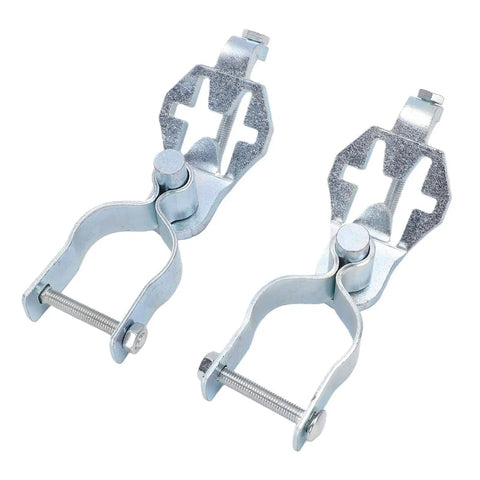 Heavy Duty Gate Hinge Kit With 47MM T Post Pins, 2 Sets for Chain Link Fence Gates, steel construction, close-up view