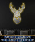 Welding Practice Kit For Beginners Metal Art Project With 201 Carbon Steel Plates, deer head sculpture above sofa