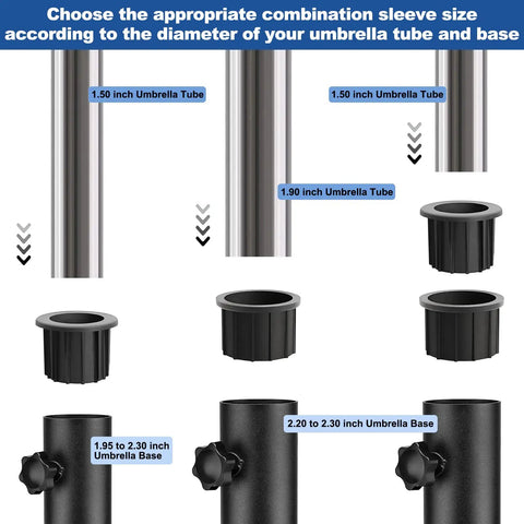 Six Piece Patio Umbrella Base Hardware Kit Black Ring Plugs Hole Covers And Pole Fasteners For Heavy Duty Old Bases