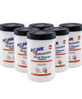 Heavy Duty Mechanics Wipes For The Shop And Garage Large 10x12 Inch Towels For Multi Purpose Surface And Hand Cleaning 6 Canisters